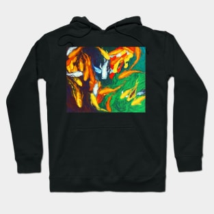 Koi in My Mind - Koi Fish Painting Hoodie